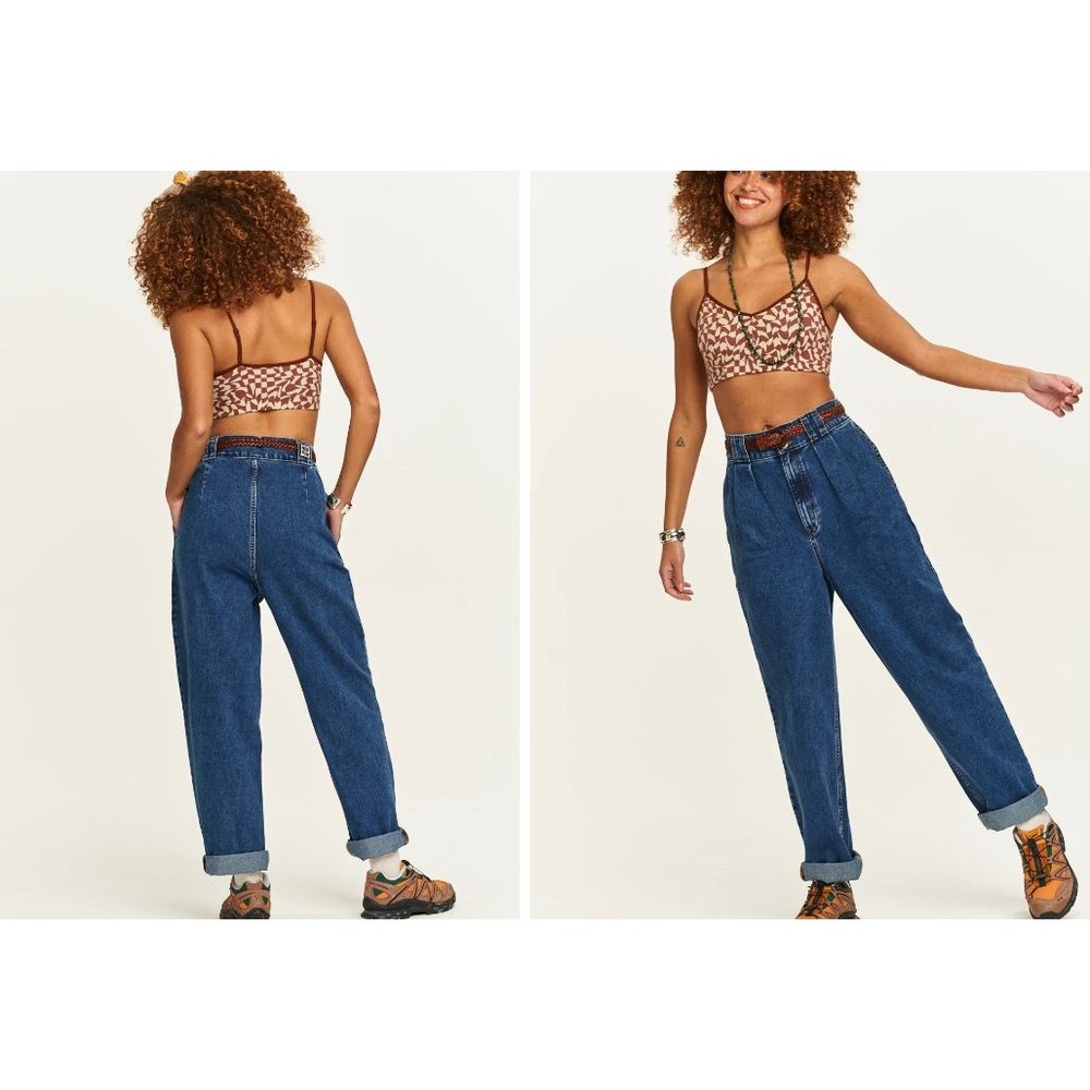 NEW Lucy & Yak Addison High Rise Jeans Organic Denim Mid Wash Blue Size 28L NWT